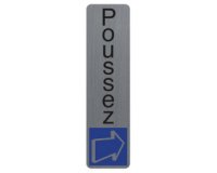 Plaque de signalisation 'Poussez'