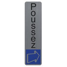 Plaque de signalisation 'Poussez'