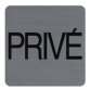 Plaque adhésive imitation aluminium Privé 7,5x7,5 cm 67177E