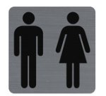 Plaque de signalisation 'Toilettes Dame/Homme'