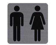 Plaque de signalisation 'Toilettes Dame/Homme'