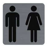 Plaque de signalisation 'Toilettes Dame/Homme'