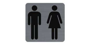 Plaque de signalisation 'Toilettes Dame/Homme'