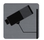 Plaque de signalisation 'Surveillance caméra'