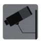 Plaque adhésive imitation aluminium Surveillance caméra 7,5x7,5 cm - Gris