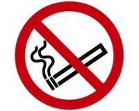 Plaque de signalisation 'Interdit de fumer'