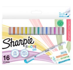 Surligneur Sharpie S-Note Duo assorti blister 16 pièces