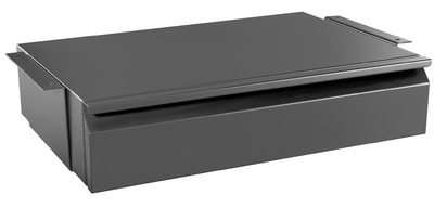 Tiroir de bureau, noir-mat