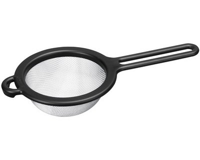 Küchensieb fein, Durchmesser: 150 mm, schwarz auf
