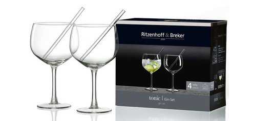 Set Gin Tonic 65 cl, 4 Stücke.
