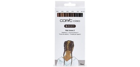 Marqueur ciao, kit de 5+1 'Hair tones 2'