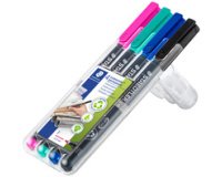 Marqueur permanent 318F Lumocolor, étui de 4