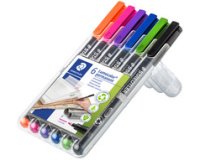 Marqueur permanent 318F Lumocolor, étui de 6