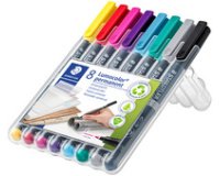 Marqueur permanent 318F Lumocolor, étui de 8