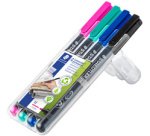 Marqueur permanent 317M Lumocolor, étui de 4