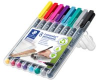 Marqueur permanent 317M Lumocolor, étui de 8