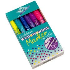 Uitwisbare markeerstift 'wedowonder' - set van 6 stuks