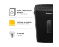 En_destructora de documentos fellowes p-42c capacidad 8h seguridad p4 grapas y tarjetas papelera 15 l