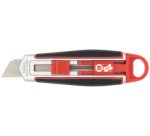 Cutter de sécurité Long Blade, lame: 18 mm, rouge/noir