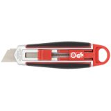 Cutter de sécurité Long Blade, lame: 18 mm, rouge/noir