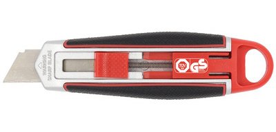 Sicherheitscutter mit langer Klinge 18 mm, rot/schwarz