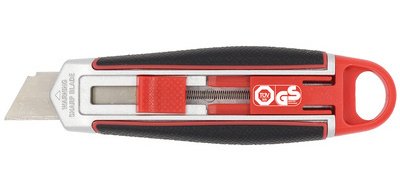 Cutter de sécurité Long Blade, lame: 18 mm, rouge/noir