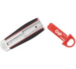 Cutter de sécurité Long Blade, lame: 18 mm, rouge/noir