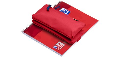 Two-compartment pencil case, polyester
