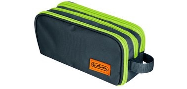 Trousse à deux compartiments université, menthe/