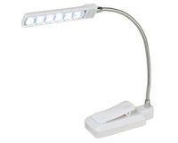 Mini Lampe à pince LED, à piles, blanc