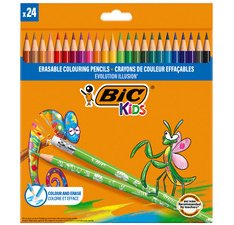 Crayons de couleur BIC Kids Illusion étui 12 couleurs
