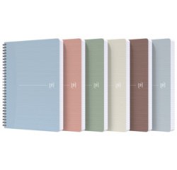 Cahier spirale Oxford My Rec'Up A5 ligné 180 pages 80g assorti