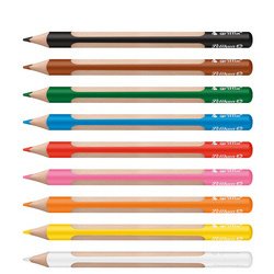 Crayon de couleur triangulaire griffix, étui de 12