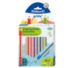 Crayon de couleur triangulaire griffix, étui de 12