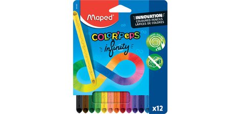 Crayon de couleur COLOR'PEPS INFINITY, pochette de 12