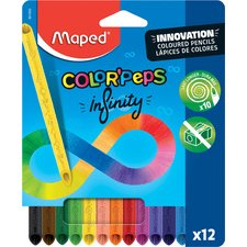 Crayon de couleur COLOR'PEPS INFINITY, pochette de 12