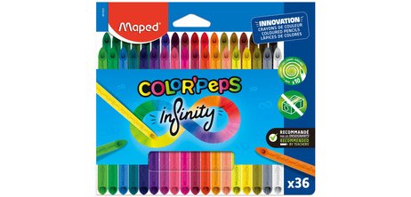 Crayon de couleur COLOR'PEPS INFINITY, étui de 18