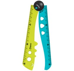 En_regla maped plastico plegable croc croc blister de 1 unidad 15 cm + 1 unidad 30 cm