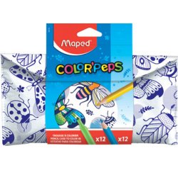 En_set para colorear maped 12 rotuladores + 12 lapices colores surtidos