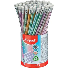 Crayon graphite BLACK'PEPS GLITTER, HB, pot de 72