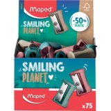 Taille-crayons VIVO SMILING PLANET, présentoir de 75