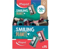 Taille-crayons VIVO SMILING PLANET, présentoir de 75