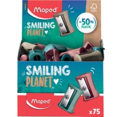 Taille-crayons VIVO SMILING PLANET, présentoir de 75