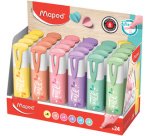 Surligneur FLEX PASTEL, pointe souple, présentoir, 24