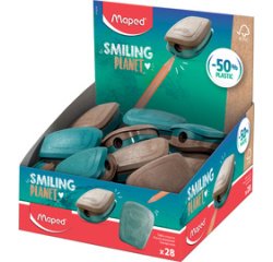 Taille-crayons 1 usage PULSE SMILING PLANET, bleu/brun