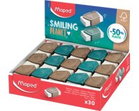 Gomme Precision SMILING PLANET, présentoir de 30
