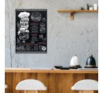 Ardoise sans cadre, 500 x 700 mm, noir