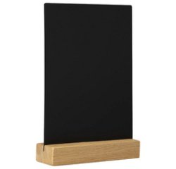 Présentoir de table ardoise, A6 portrait, chêne
