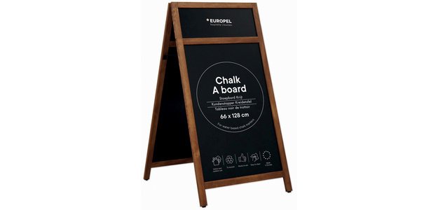 Sidewalk sign, 660 x 1,280 mm, natural