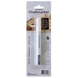 Marqueur craie 3 mm, blister de 1, blanc